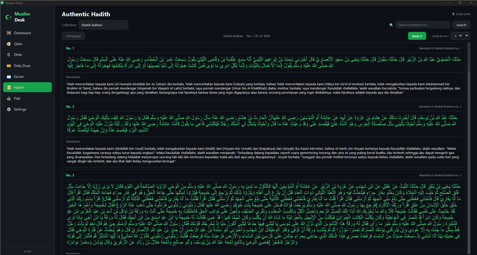 Muslim Desk hadith